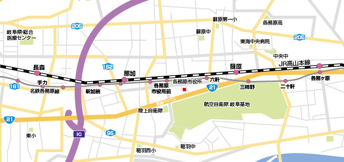 各務原周辺地図